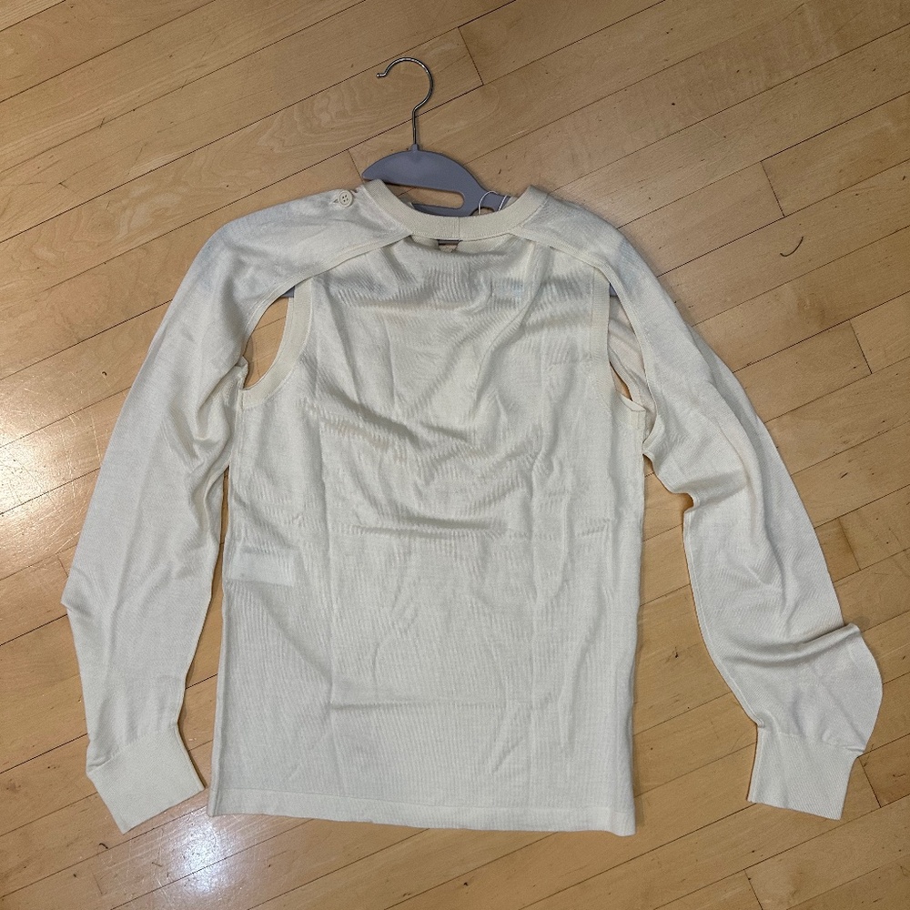 NWT Helmut Lang Cream Shrug/Sweater, XS,  GD1224 - Picture 9 of 9